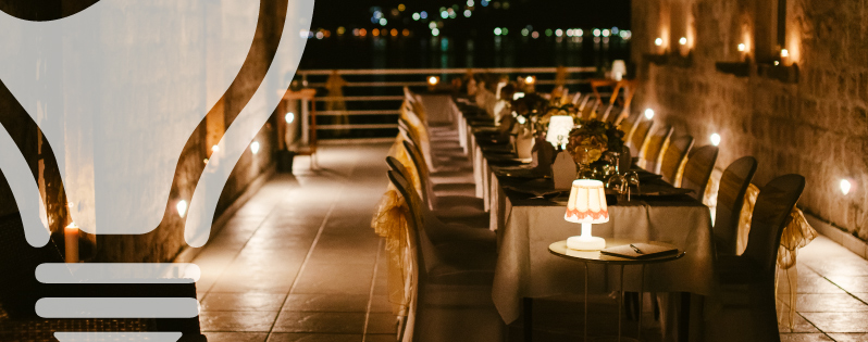 Come illuminare un ristorante all’aperto e renderlo suggestivo