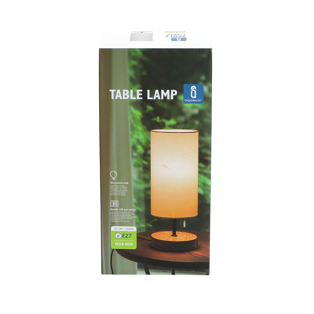 Abatjour Metal lampada da tavolo E27 Bianca Aigostar - Foto 2