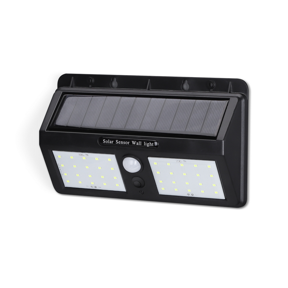 Foto principale Applique 40 Led 0,72W Nero con pannello solare IP65 Bianco freddo 6500K con sensore crepuscolare e di movimento Aigostar
