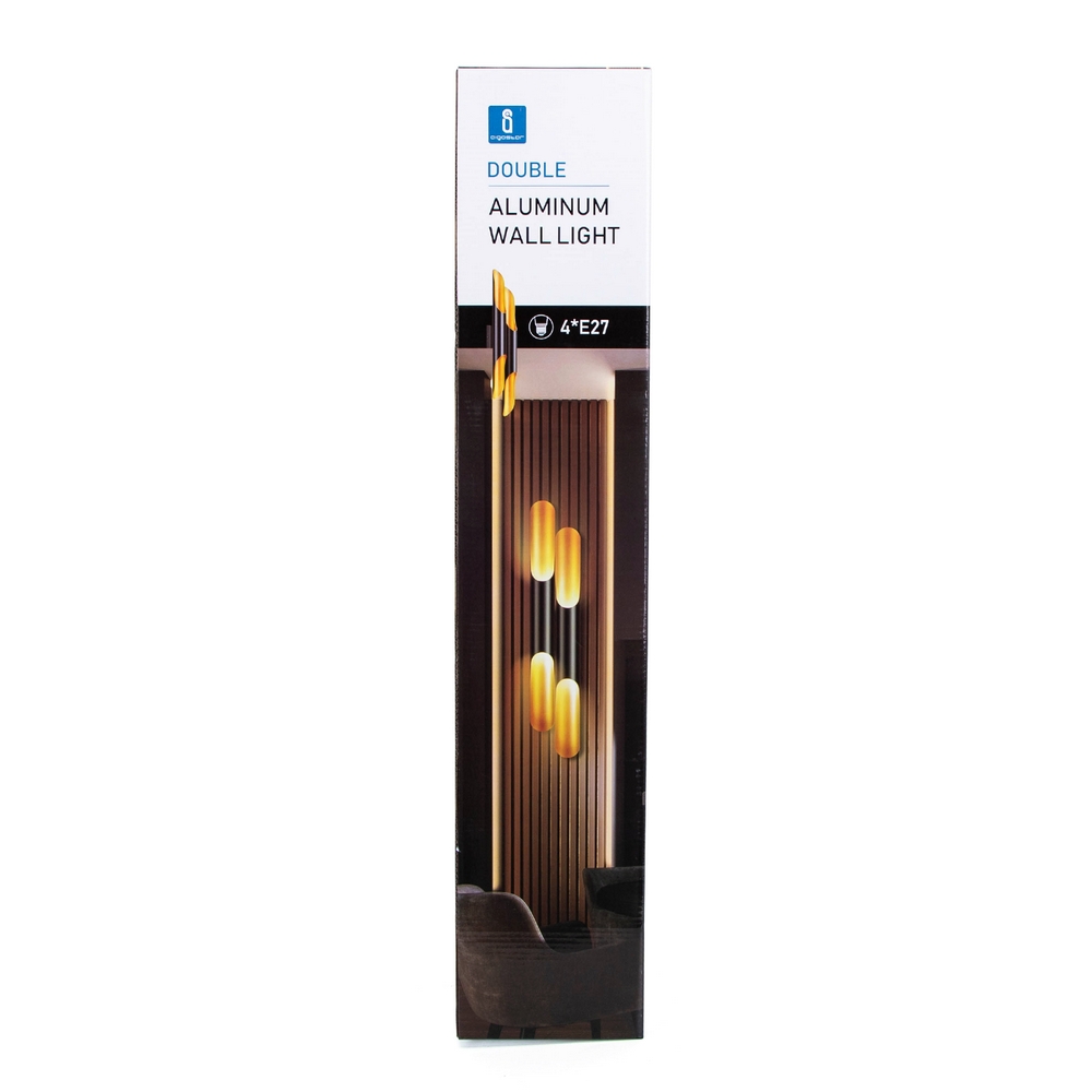 Applique da parete Double Pipe Nero 4 x E27 LEDme - Foto 2