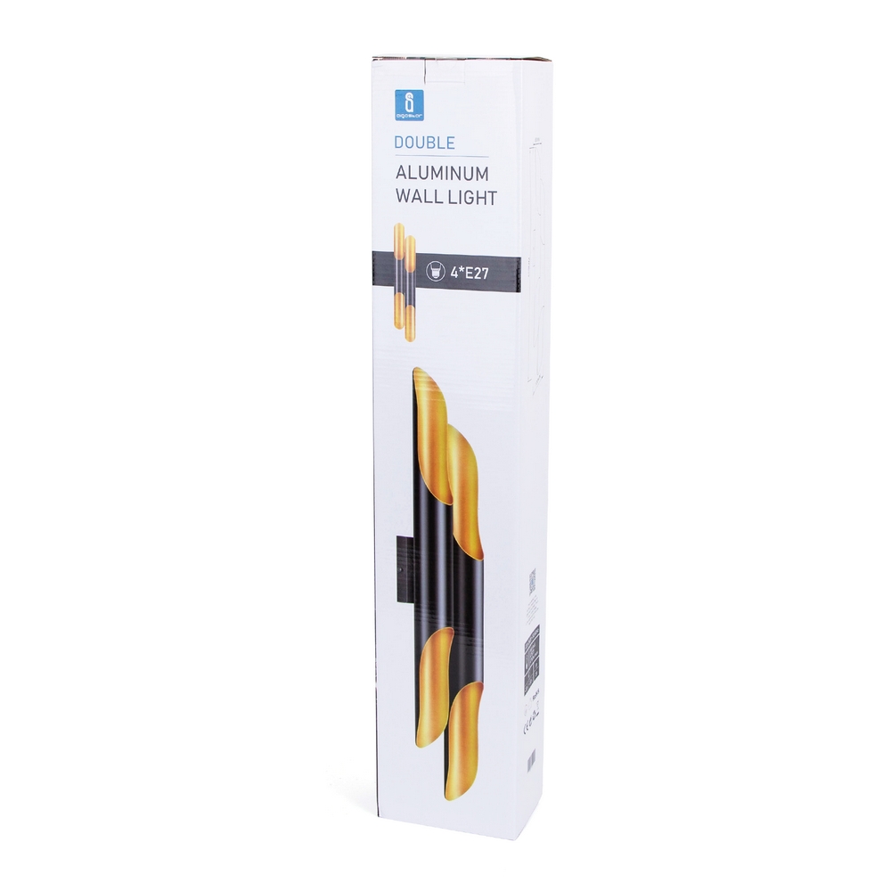 Applique da parete Double Pipe Nero 4 x E27 LEDme - Foto 3