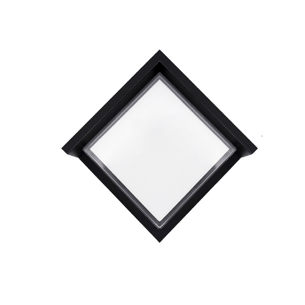 Applique Led da parete 12W Quadrato Nero IP65 Bianco neutro 4000K Wisdom - Foto 1