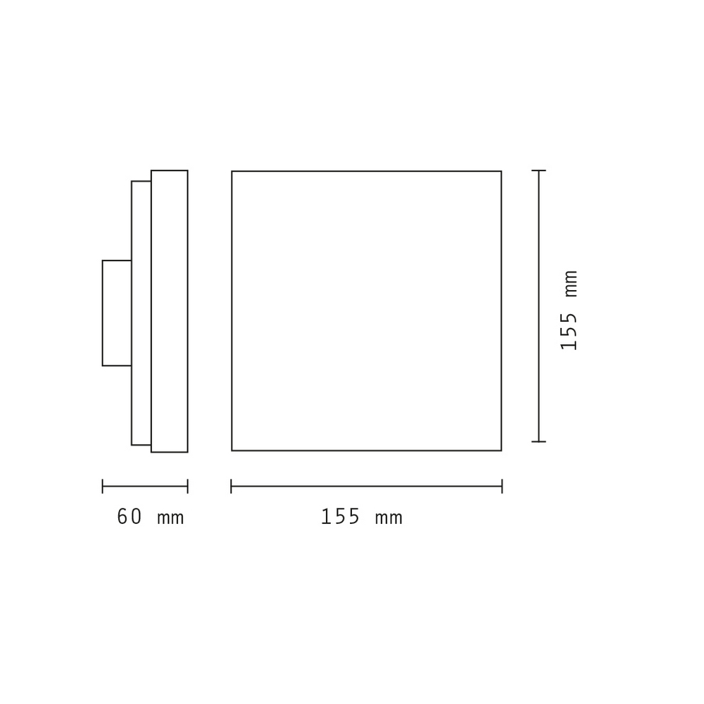 Applique Led da parete 12W Quadrato slim Nero IP65 Bianco neutro 4000K Wisdom - Foto 3