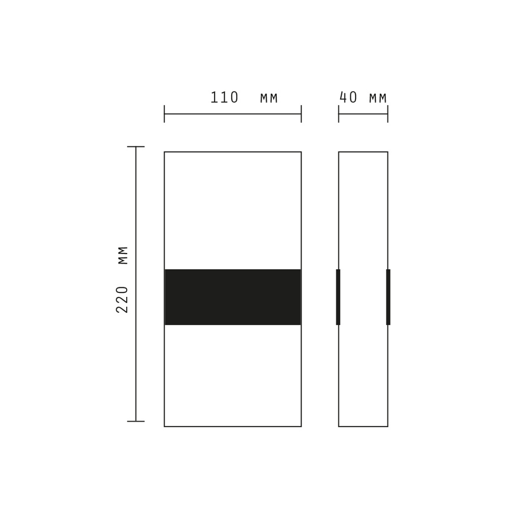 Applique Led da parete 12W Rettangolare Bianco IP65 Bianco neutro 4000K Wisdom - Foto 3