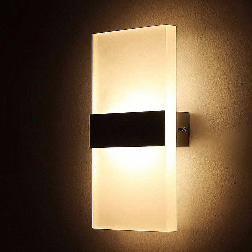 Applique Led da parete 12W Rettangolare Nero IP20 Bianco neutro 4000K Wisdom - Foto 2