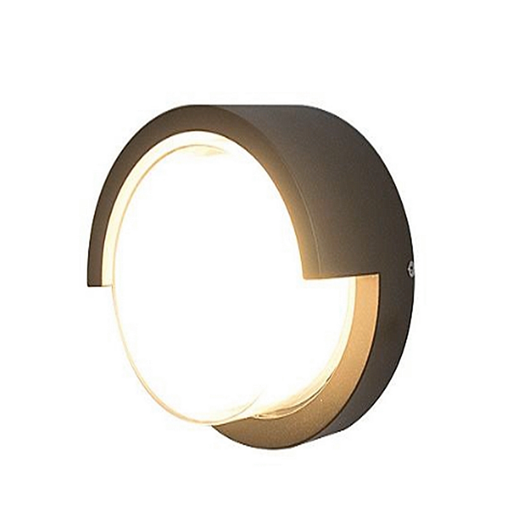 Applique Led da parete 12W Rotondo Nero IP65 Bianco neutro 4000K Wisdom - Foto 2