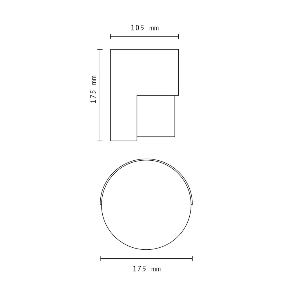 Applique Led da parete 12W Rotondo Nero IP65 Bianco neutro 4000K Wisdom - Foto 3