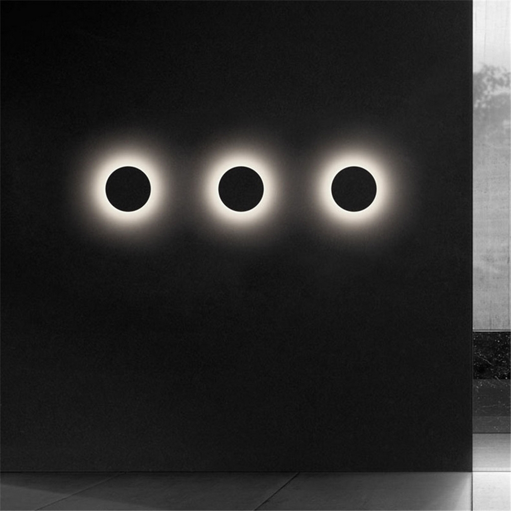 Applique Led da parete 12W Rotondo slim Nero IP65 Bianco neutro 4000K Wisdom - Foto 2