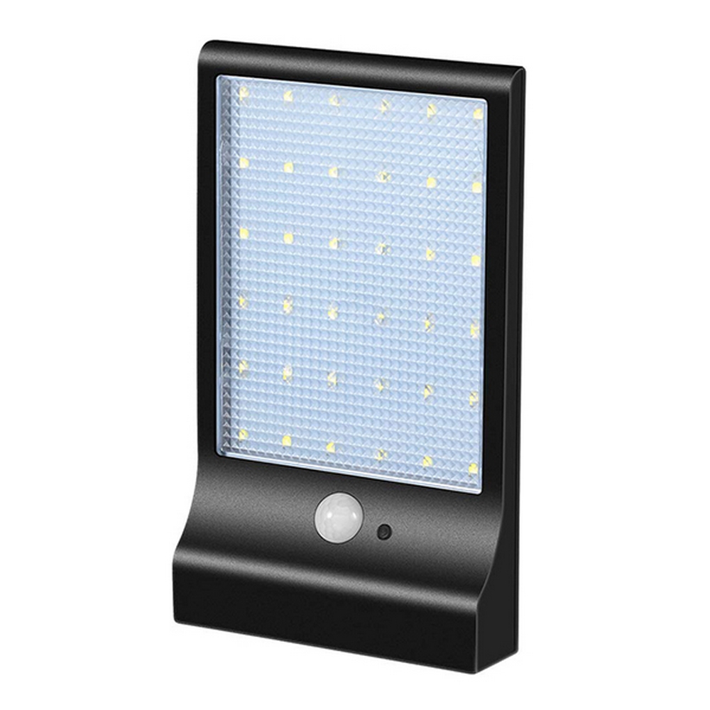 Faro Led 20W Nero con pannello solare IP65 Bianco freddo 6400K Dimmerabile con telecomando e con sensore crepuscolare e di movimento LedLedITALIA - Foto 2