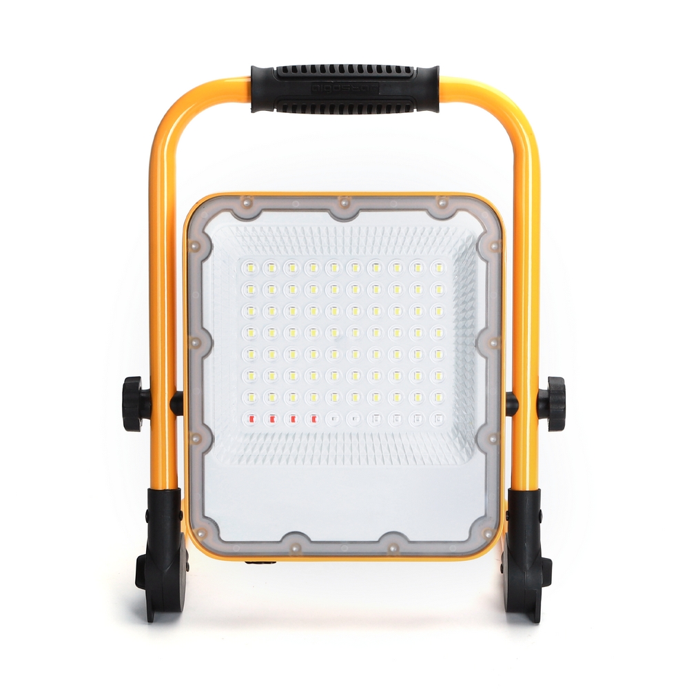 Faro Led da lavoro portatile 50W Nero e giallo Alimentazione a batteria IP65 Bianco freddo 6500K Dimmerabile Aigostar - Foto 1