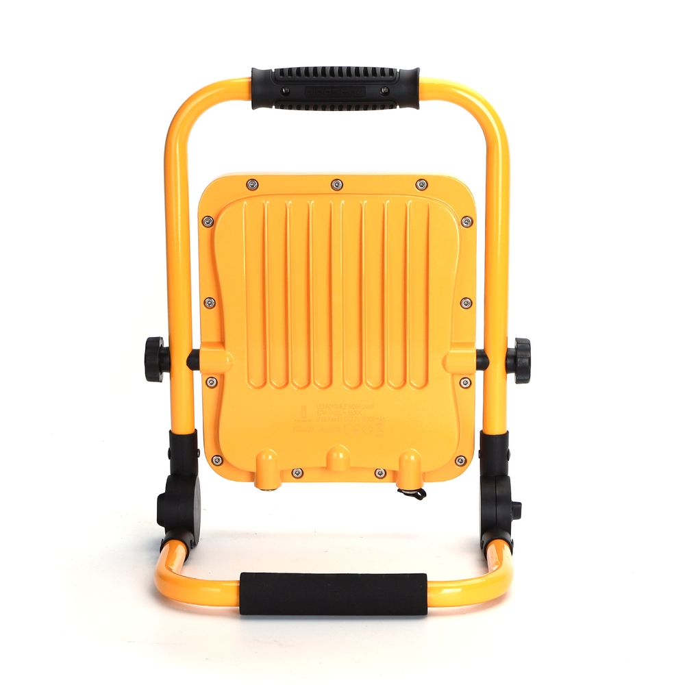 Faro Led da lavoro portatile 50W Nero e giallo Alimentazione a batteria IP65 Bianco freddo 6500K Dimmerabile Aigostar - Foto 2