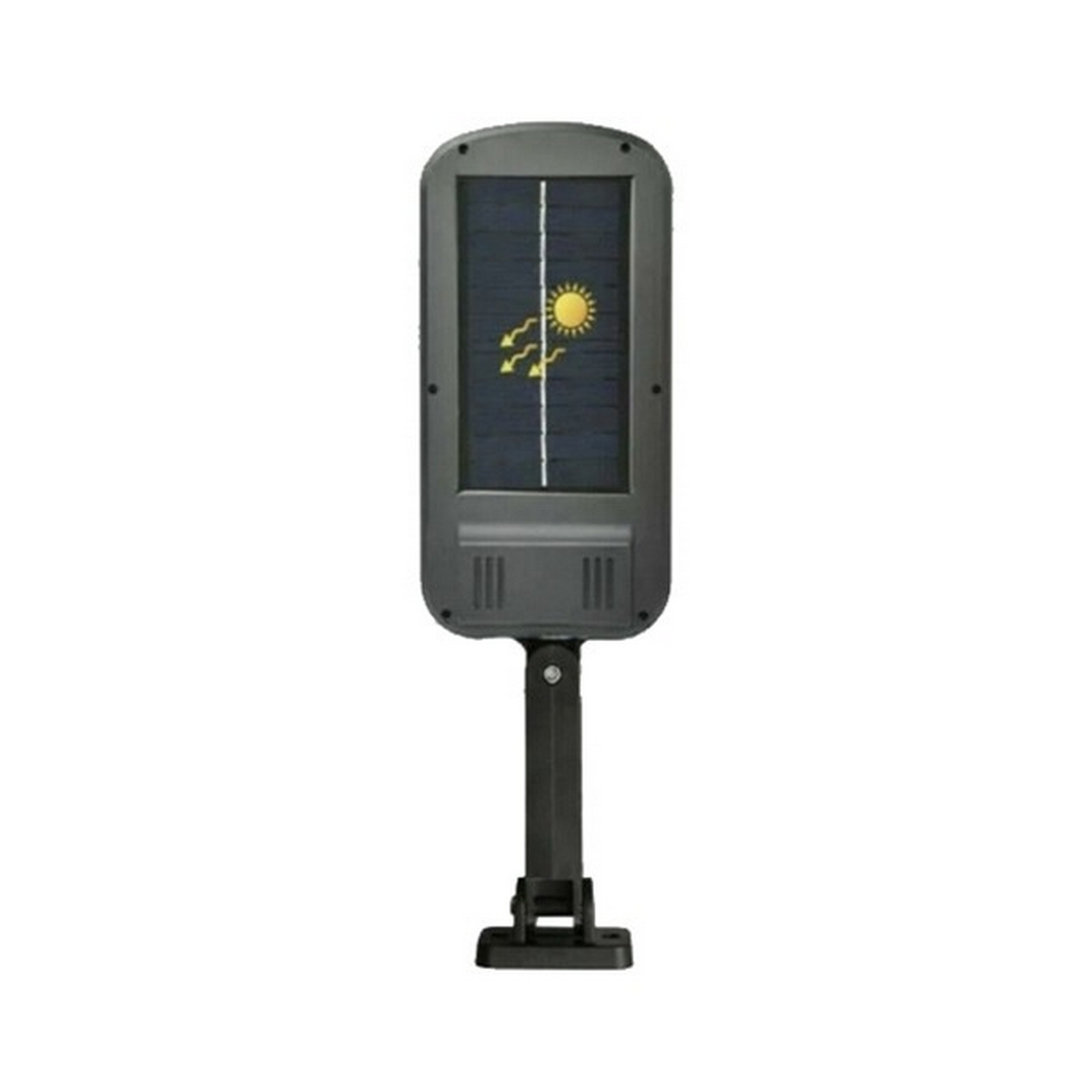 Faro Led Nero con pannello solare IP65 Bianco freddo 6000K Dimmerabile con telecomando e con sensore crepuscolare e di movimento LedLedITALIA - Foto 1