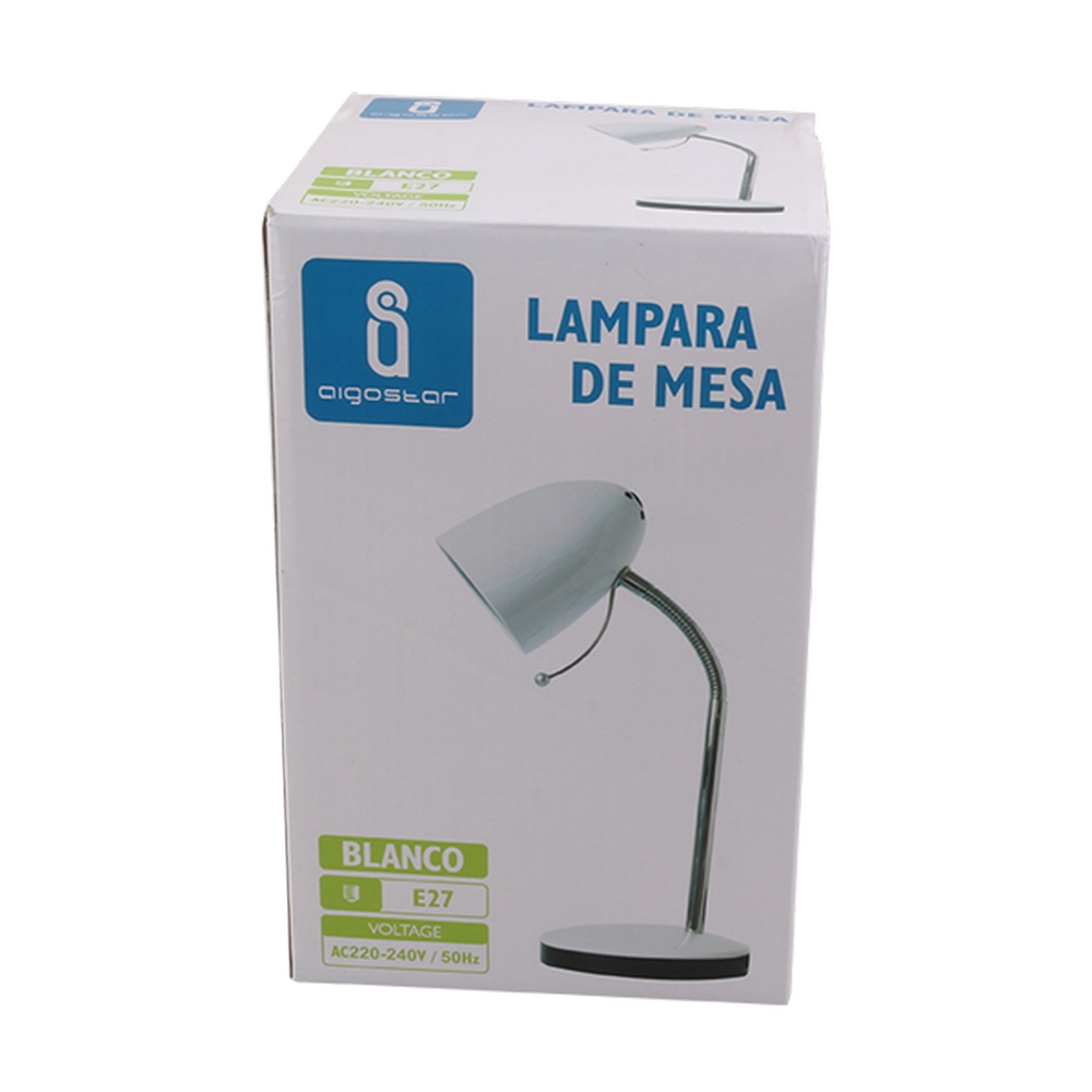 Lampada da scrivania Bianca E27 con base e braccio regolabile Aigostar - Foto 3
