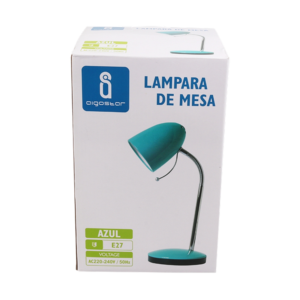 Lampada da scrivania Blu E27 con base e braccio regolabile Aigostar - Foto 3