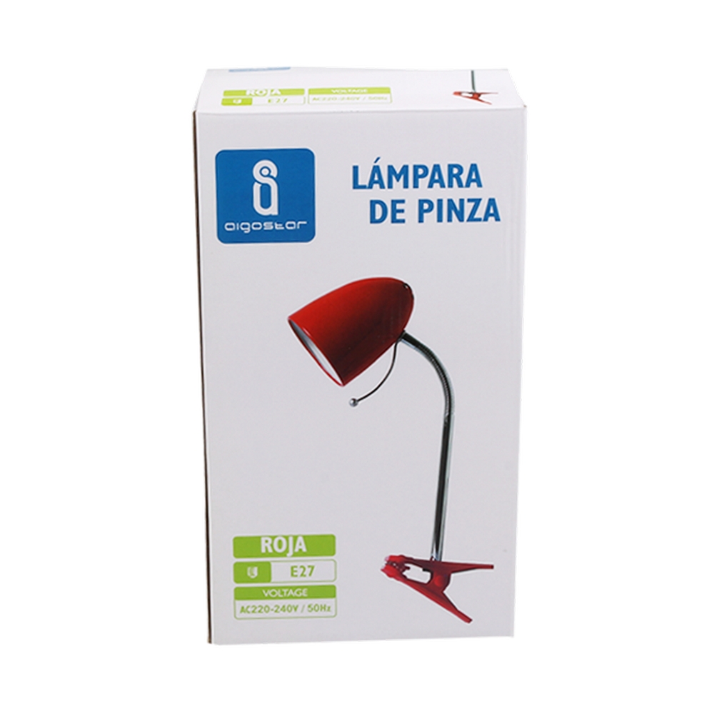 Lampada da scrivania Rossa E27 con clip e braccio regolabile Aigostar - Foto 3