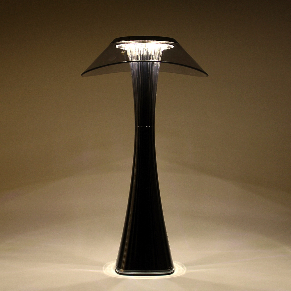 Lampada da tavolo Led touch Seattle Nera 1W Portatile a batteria ricaricabile USB Dimmerabile Wisdom - Foto 1