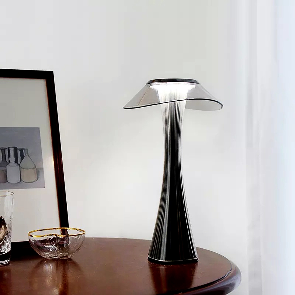 Lampada da tavolo Led touch Seattle Nera 1W Portatile a batteria ricaricabile USB Dimmerabile Wisdom - Foto 4