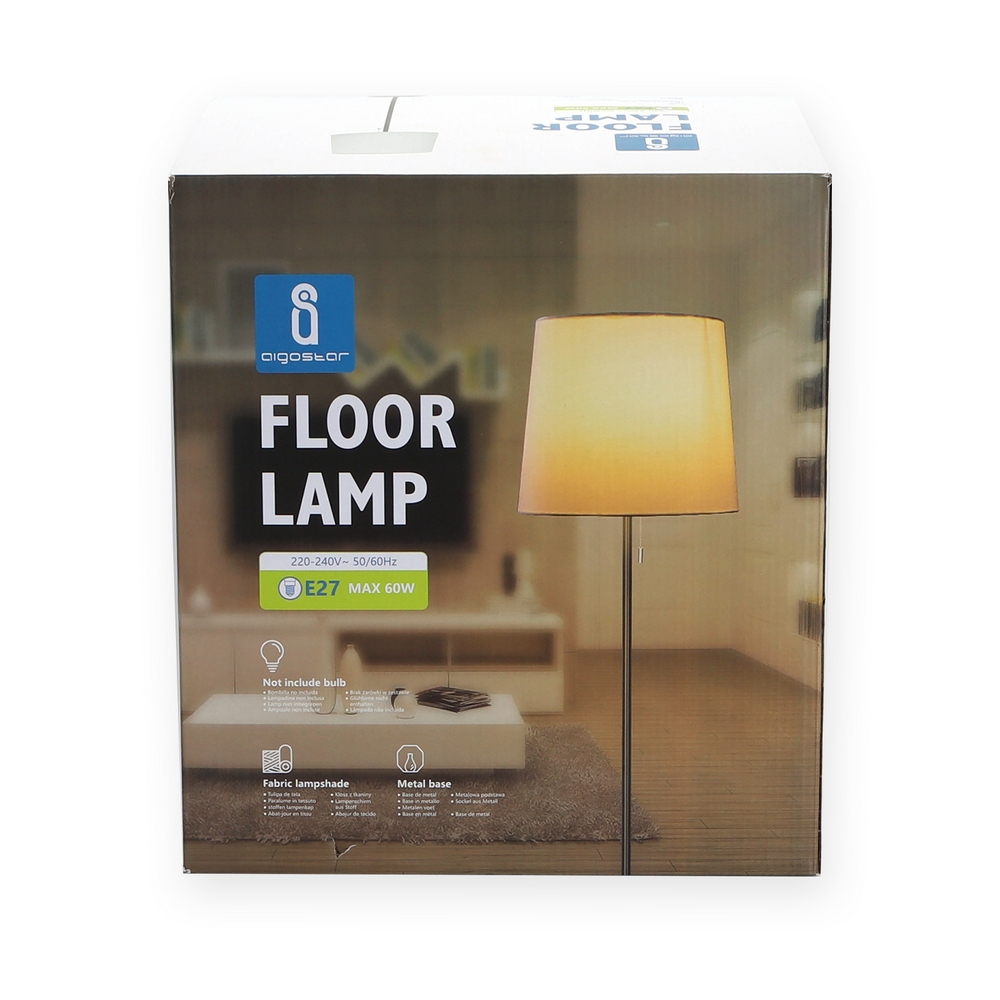Lampada da terra a piantana Essential Nera e bianca E27 Aigostar - Foto 5