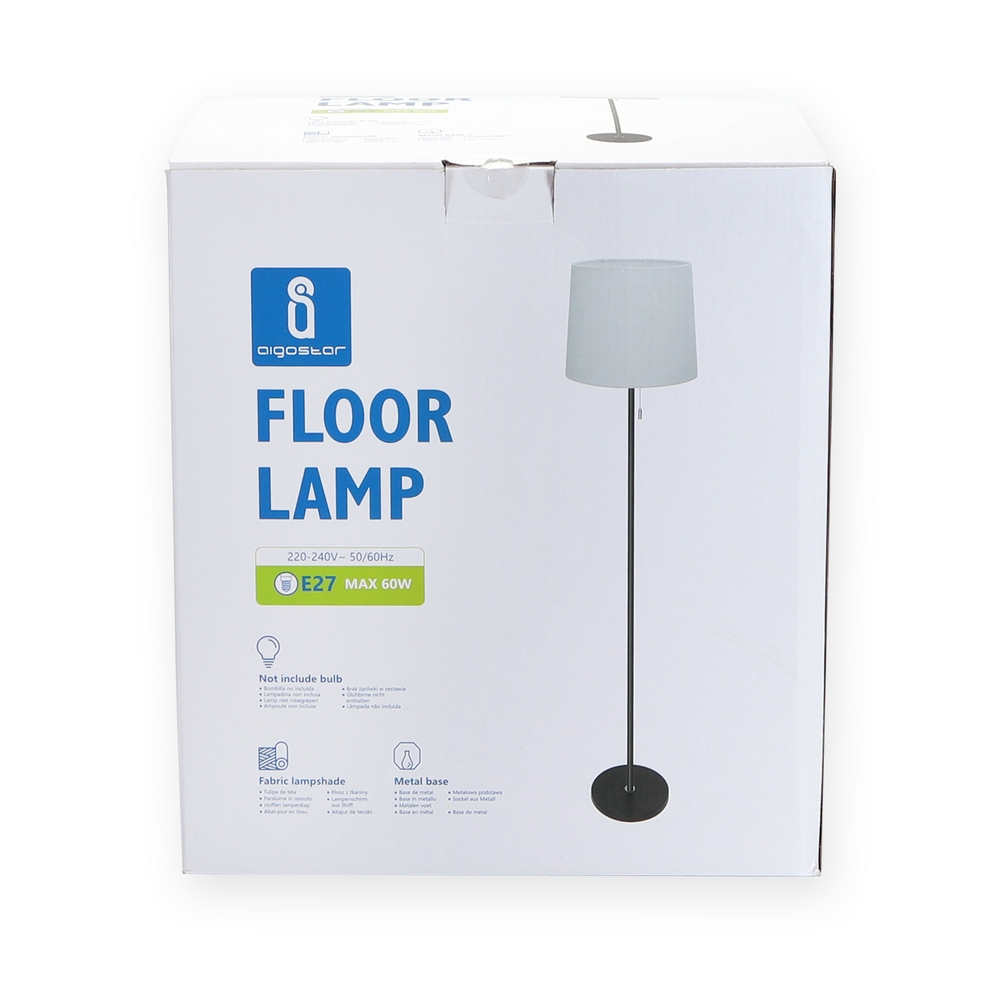 Lampada da terra a piantana Essential Nera e bianca E27 Aigostar - Foto 6