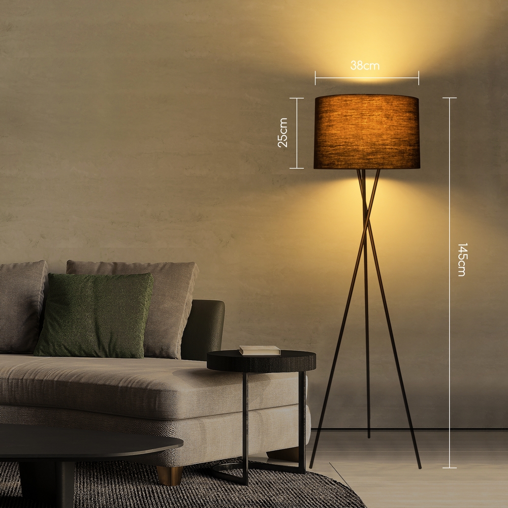 Lampada da terra a piantana Steel Nera E27 Aigostar - Foto 3