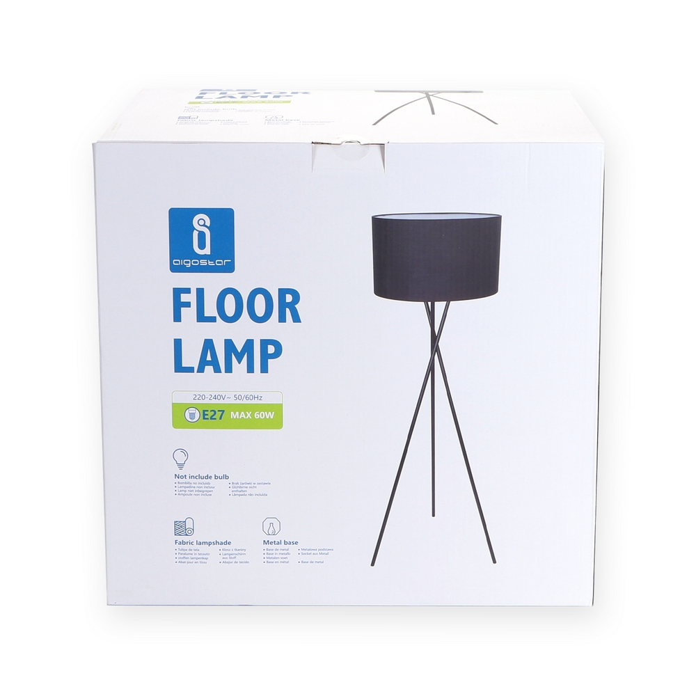 Lampada da terra a piantana Steel Nera E27 Aigostar - Foto 7