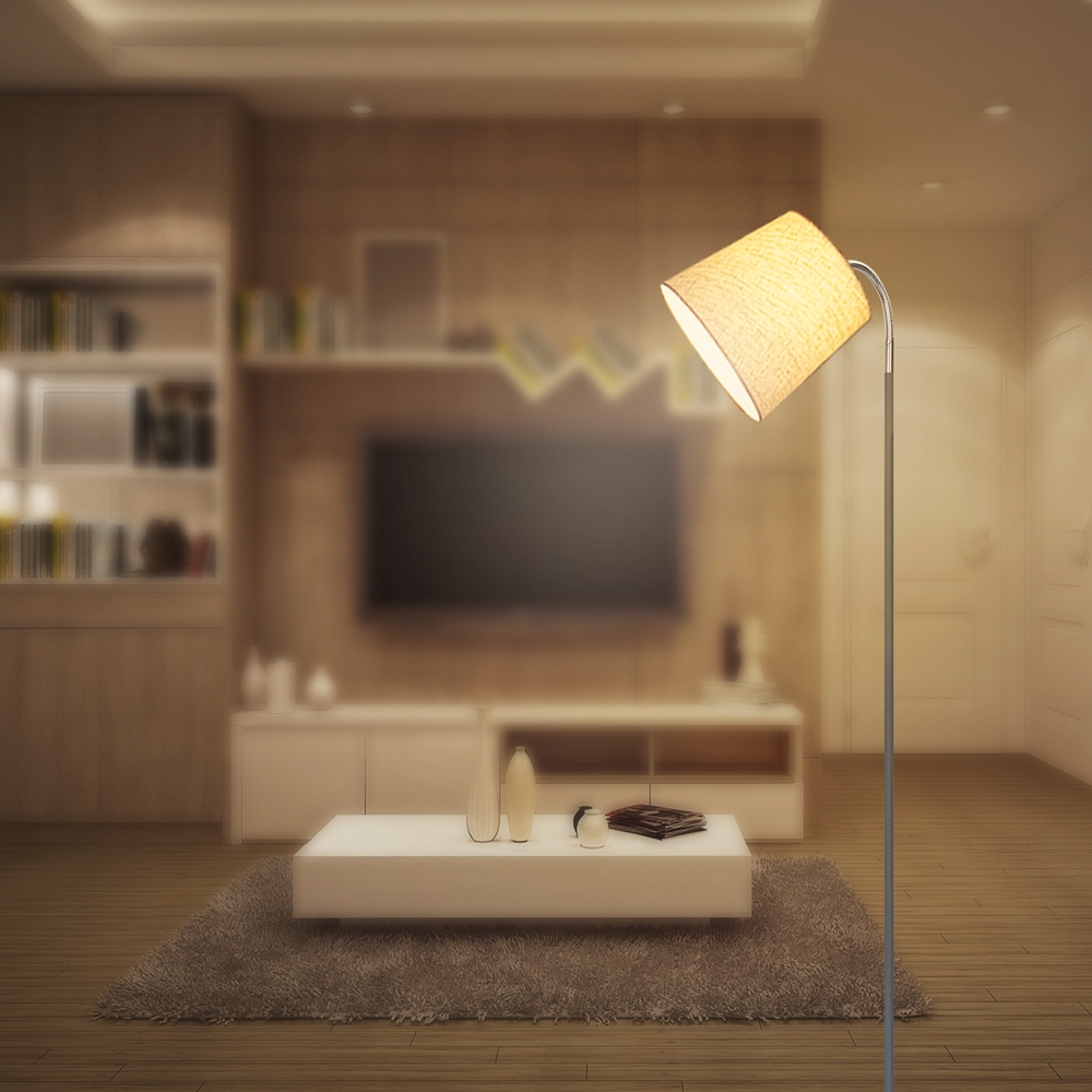 Lampada da terra a piantana Thin Grigia E14 Aigostar - Foto 4