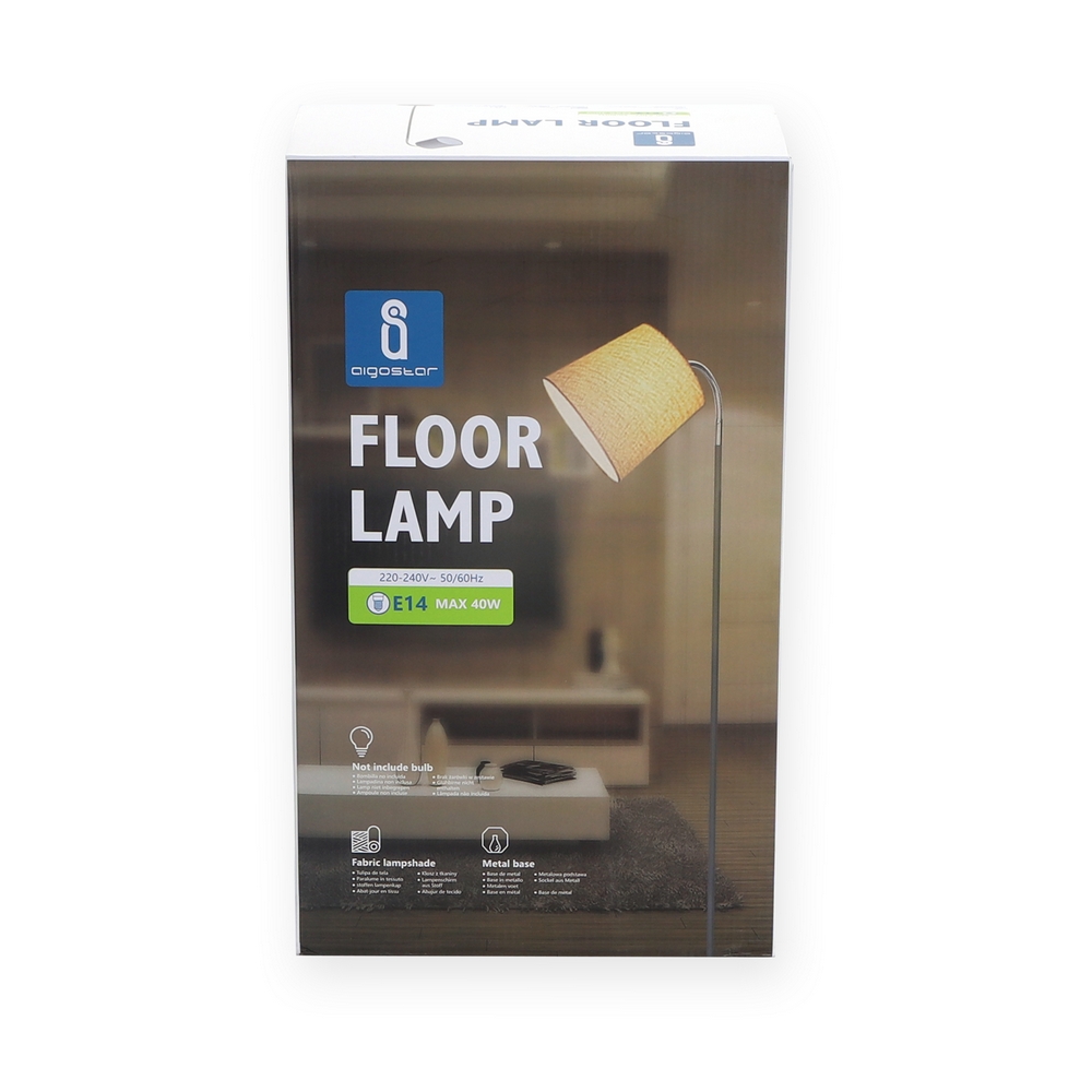 Lampada da terra a piantana Thin Grigia E14 Aigostar - Foto 6