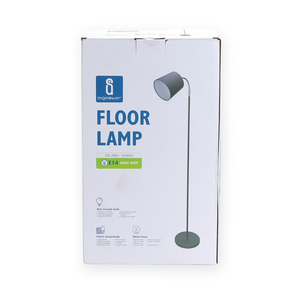 Lampada da terra a piantana Thin Grigia E14 Aigostar - Foto 7