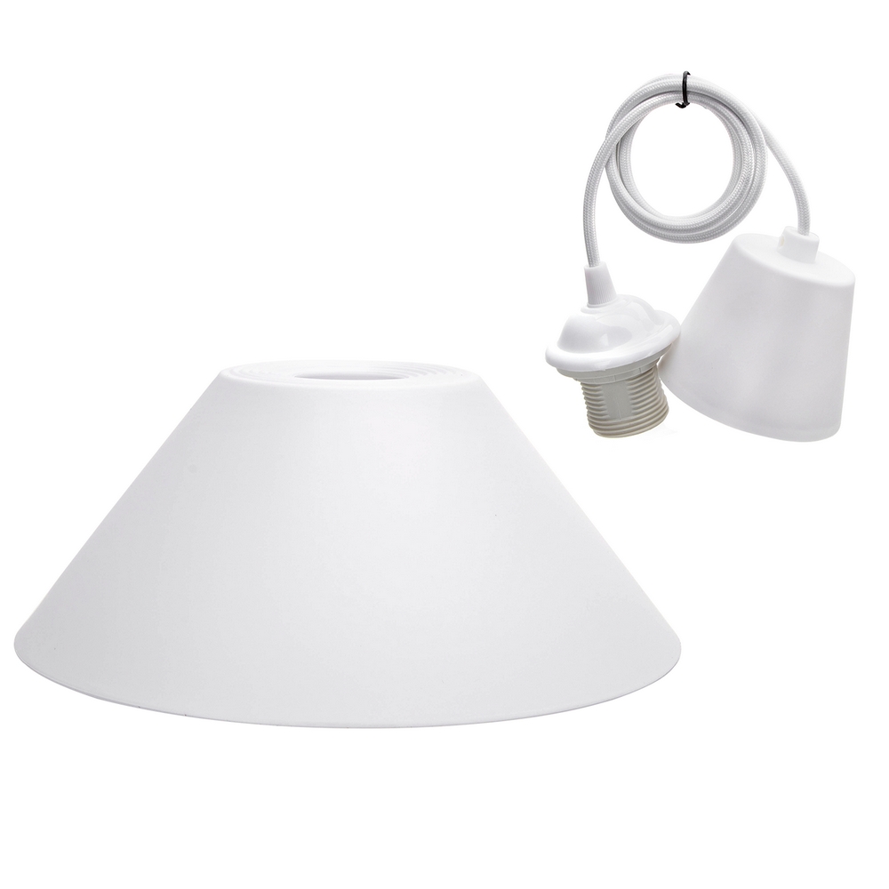 Lampadario da soffitto Pendant Cono Bianco 1 x E27 Aigostar - Foto 1