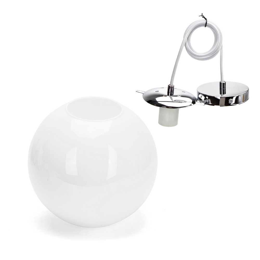 Lampadario da soffitto Pendant Sfera Bianco 1 x E27 Aigostar - Foto 1