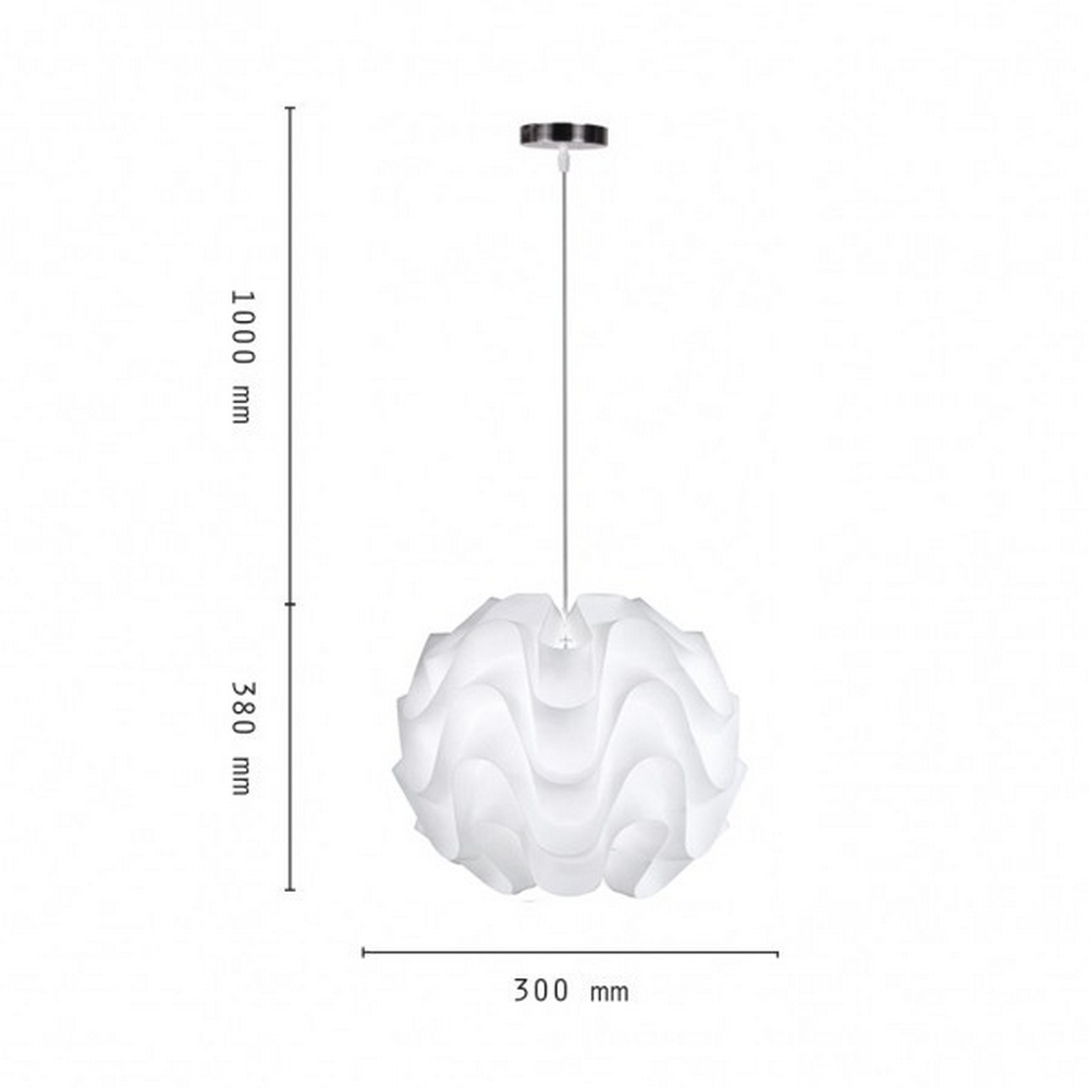 Lampadario da soffitto Peonia Bianco 1 x E27 Wisdom - Foto 2