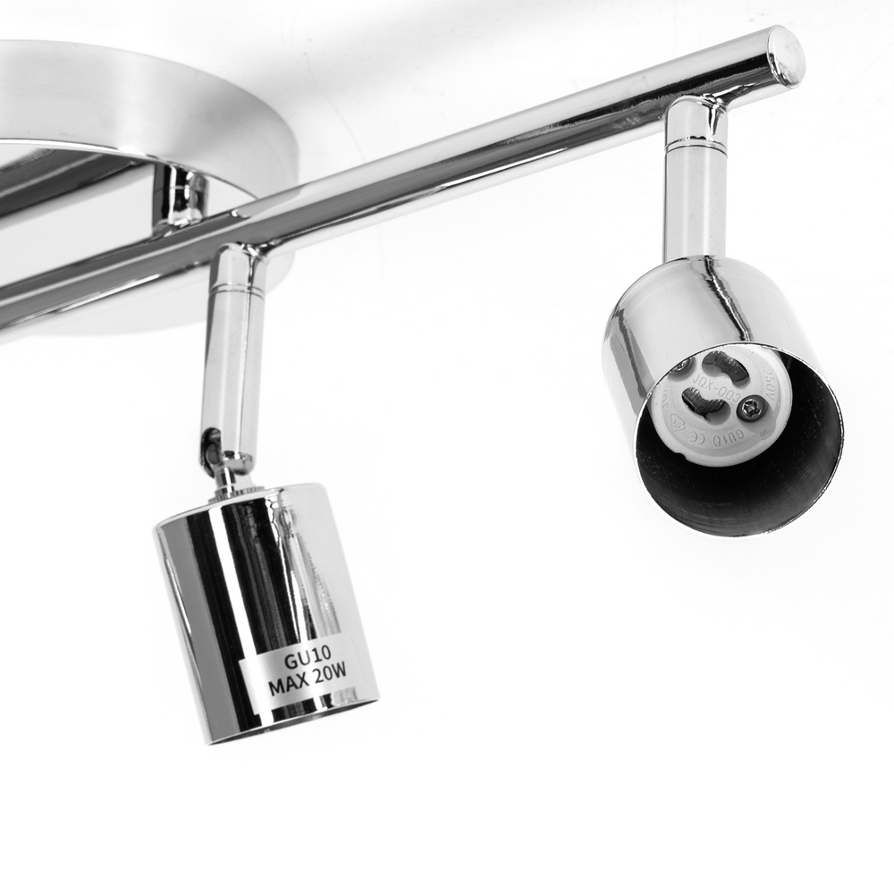 Lampadario da soffitto Quadriade Argento 4 x GU10 orientabili Aigostar - Foto 1