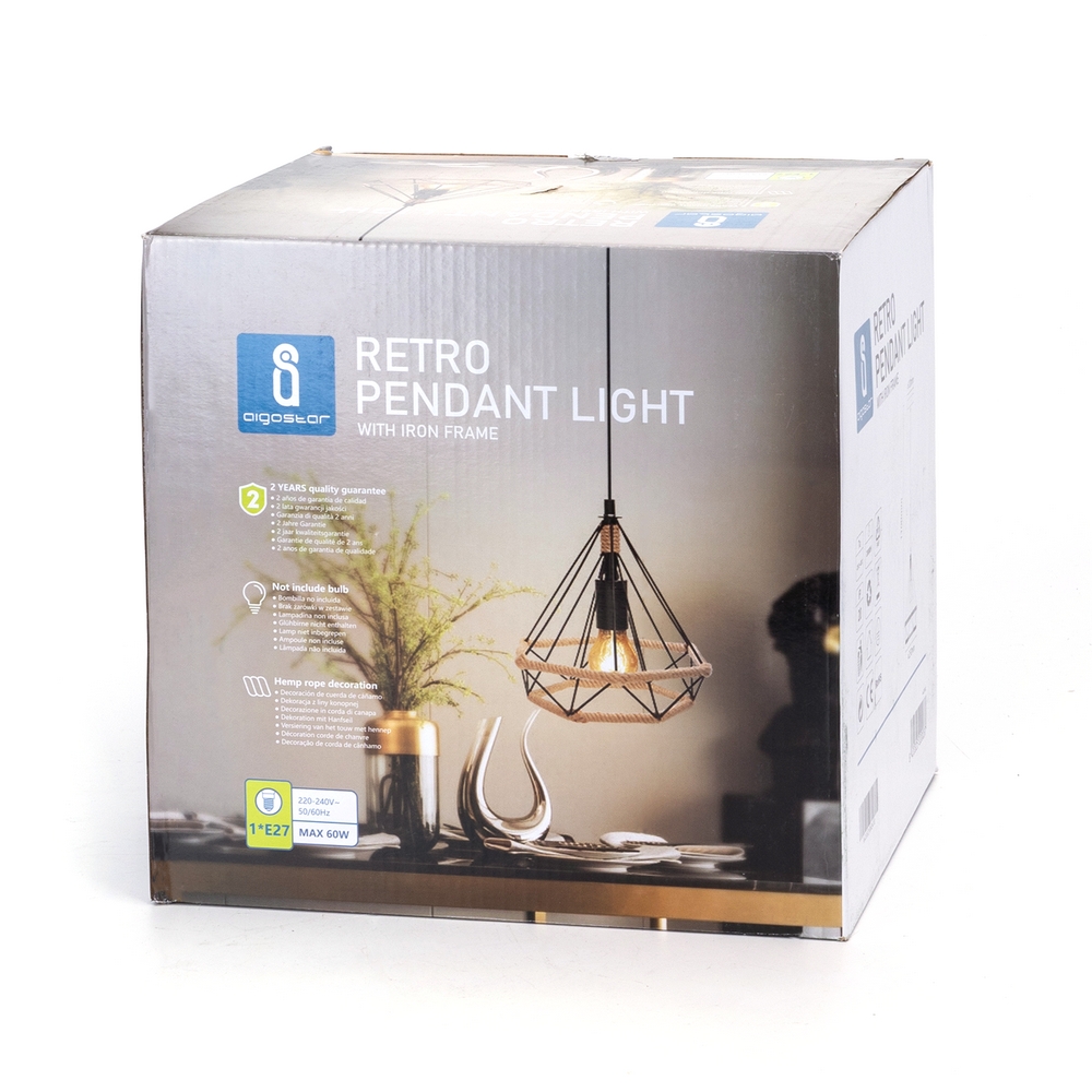 Lampadario da soffitto Sciva Canapa 1 x E27 Aigostar - Foto 6