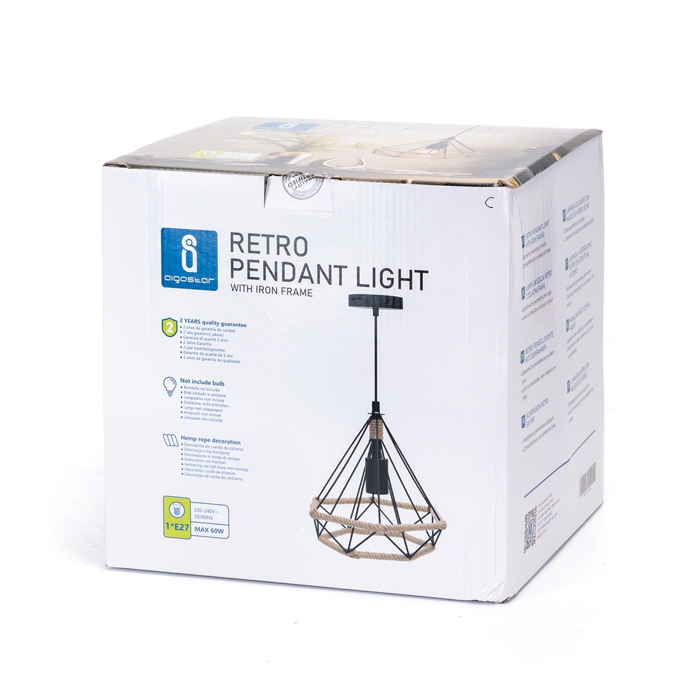 Lampadario da soffitto Sciva Canapa 1 x E27 Aigostar - Foto 7