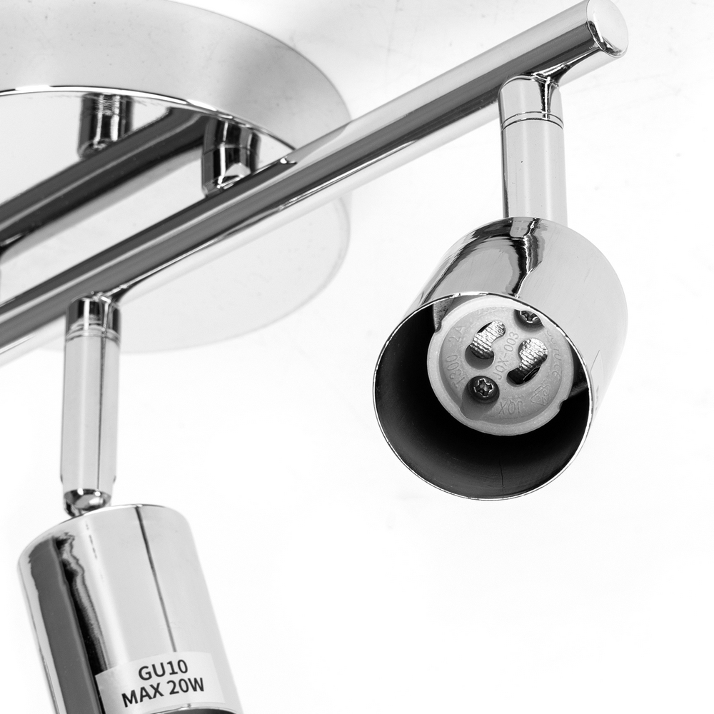 Lampadario da soffitto Triade Argento 3 x GU10 orientabili Aigostar - Foto 1