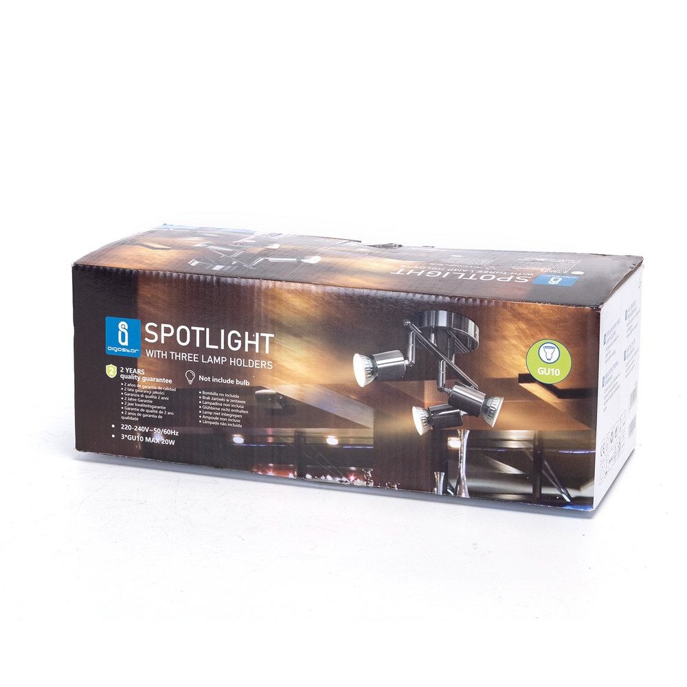 Lampadario da soffitto Triade Argento 3 x GU10 orientabili Aigostar - Foto 4