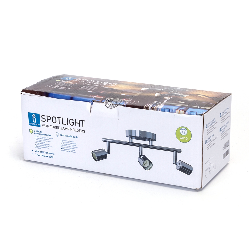 Lampadario da soffitto Triade Argento 3 x GU10 orientabili Aigostar - Foto 5