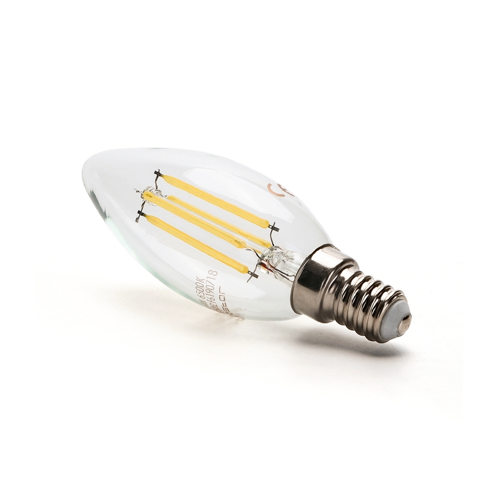 Lampadina Led a Filamento E14 C35 a candela 4W Bianco neutro 4000K dimmerabile FSL - Foto 1
