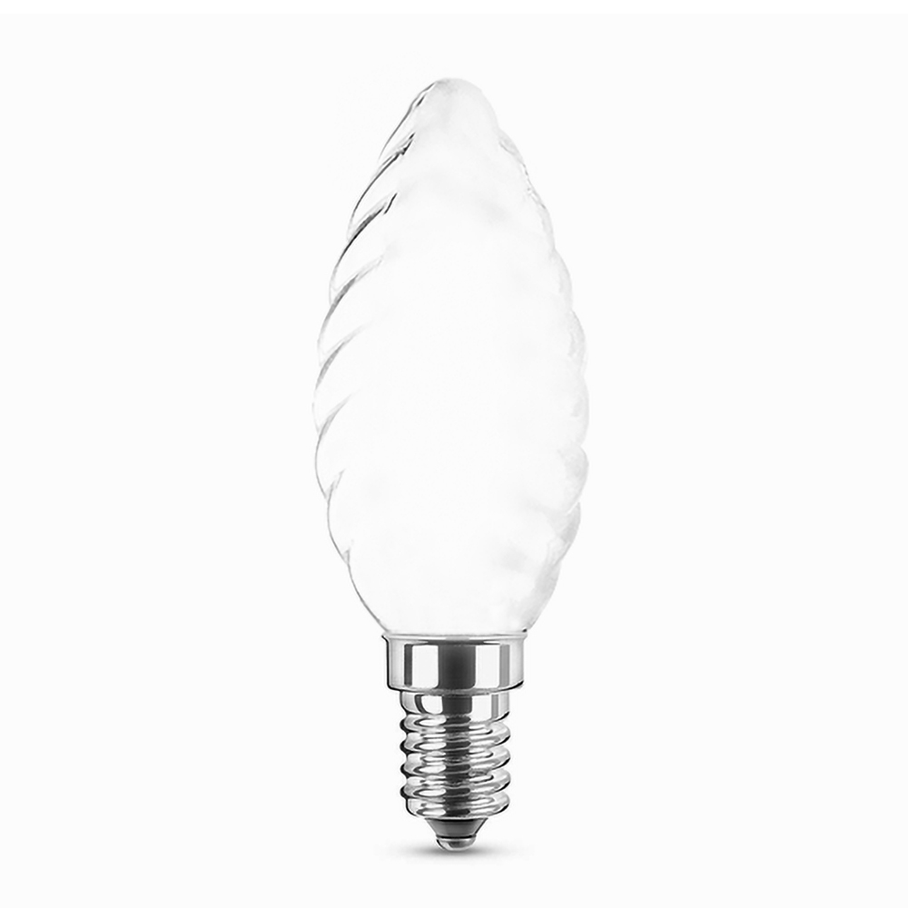 Foto principale Lampadina Led Opaca a Filamento E14 C35 a tortiglione 4W Bianco freddo 6500K Novaline