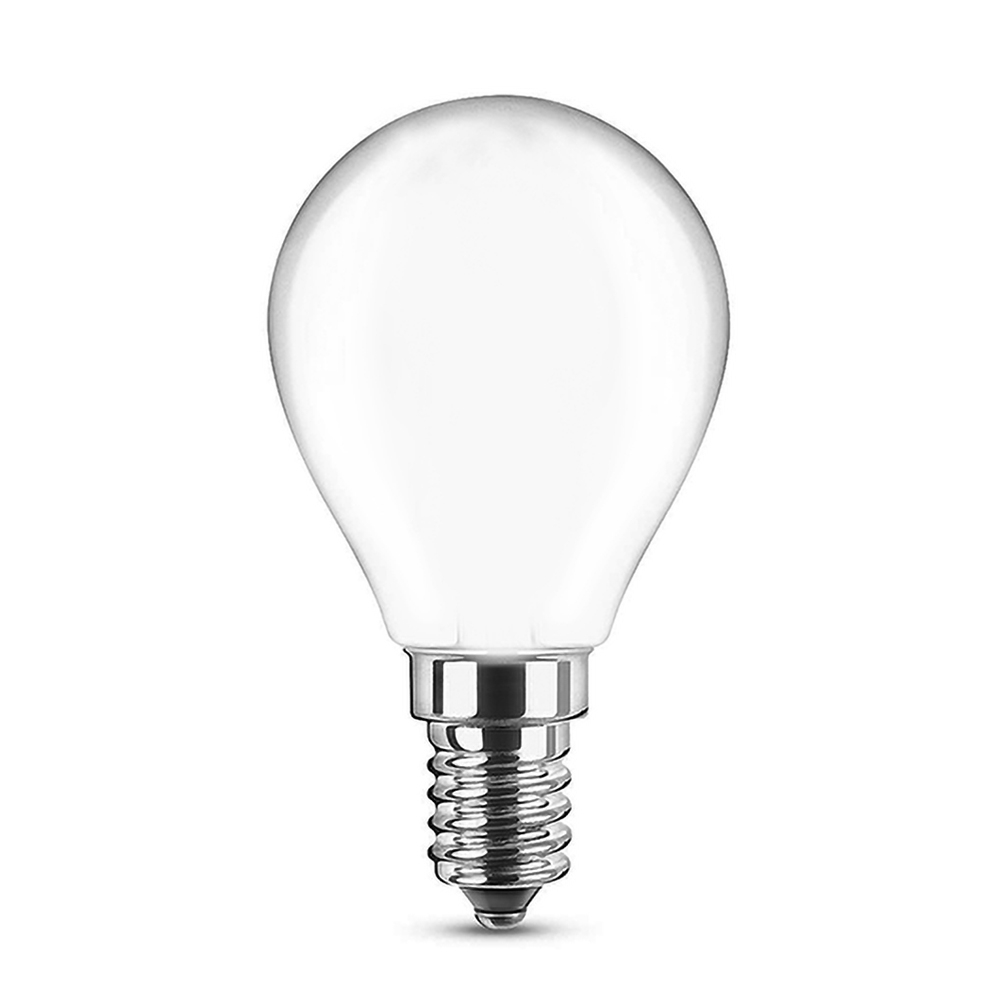 Foto principale Lampadina Led Opaca a Filamento E14 G45 a sfera 6W Bianco neutro 4000K Novaline