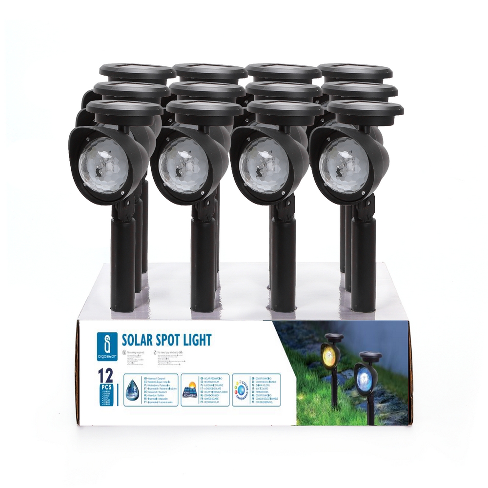 Lampioncino segnapassi 5 Led Nero con pannello solare IP44 RGB con sensore crepuscolare Aigostar - Foto 3