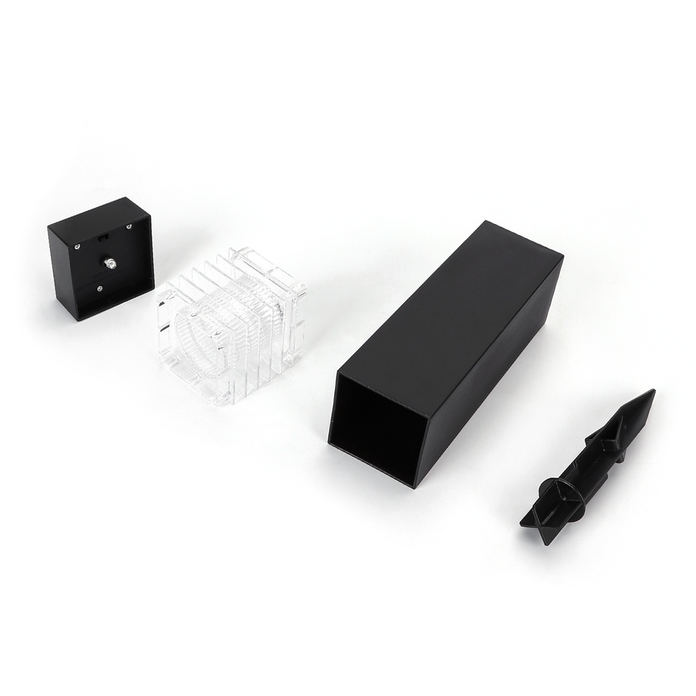 Lampioncino segnapassi Led Dwarf 0,4W Nero con pannello solare IP44 Bianco freddo 6500K con sensore crepuscolare Aigostar - Foto 1