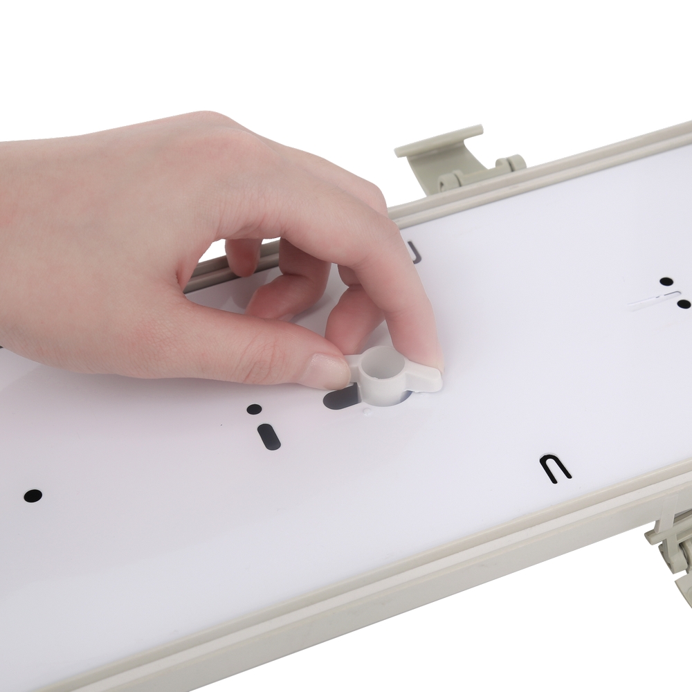Plafoniera stagna a 2 posti per Tubi Led G13 T8 da 120cm in plastica Aigostar - Foto 4