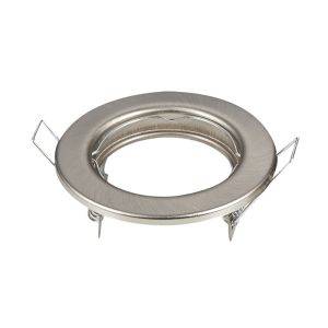 Foto principale Portafaretto GU10 / MR16 da incasso 80mm Nickel satinato Rotondo Confezione 2pz Aigostar
