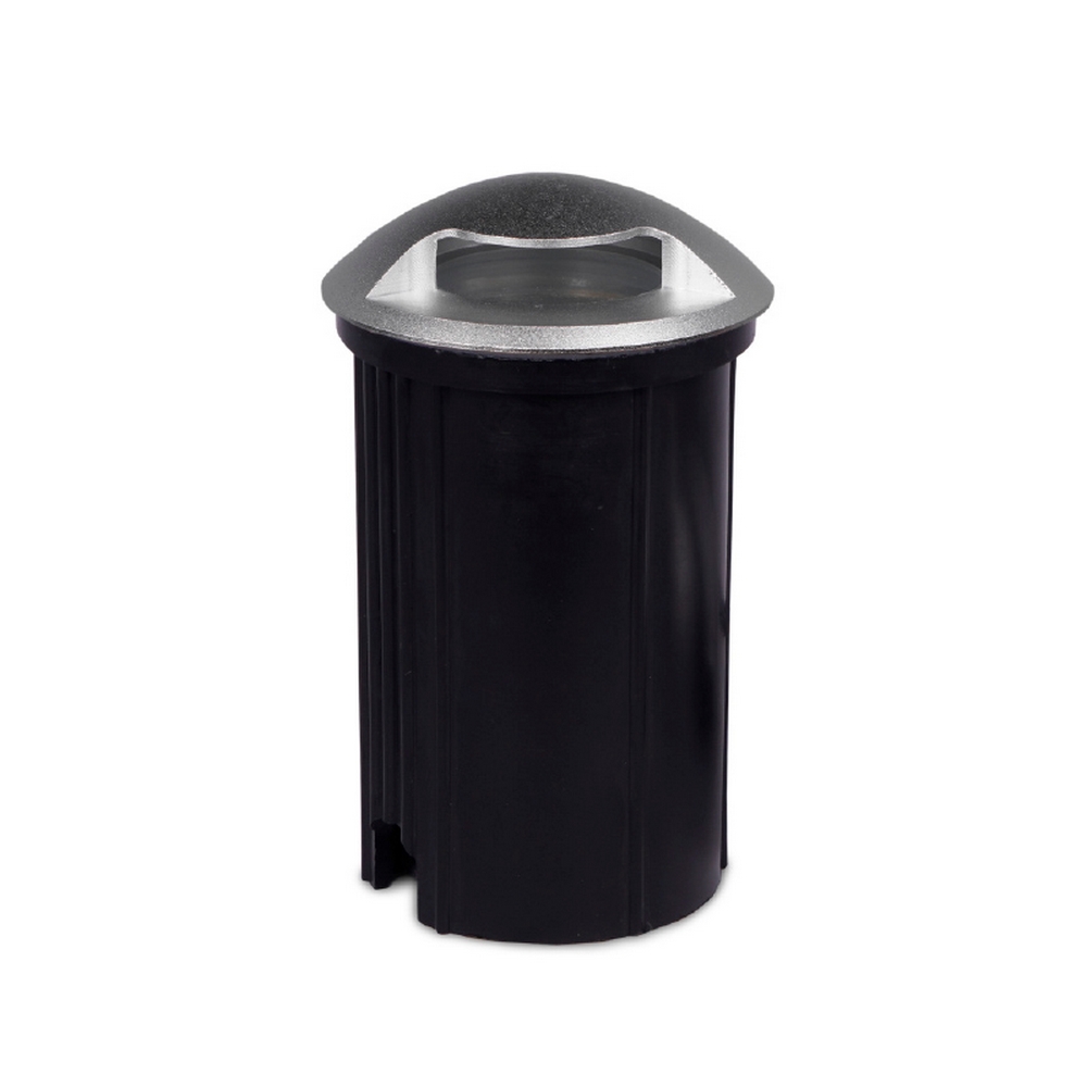Foto principale Segnapasso calpestabile Led 3W da incasso Rotondo Singola emissione Argento satinato IP65 Bianco freddo 6000K Wisdom