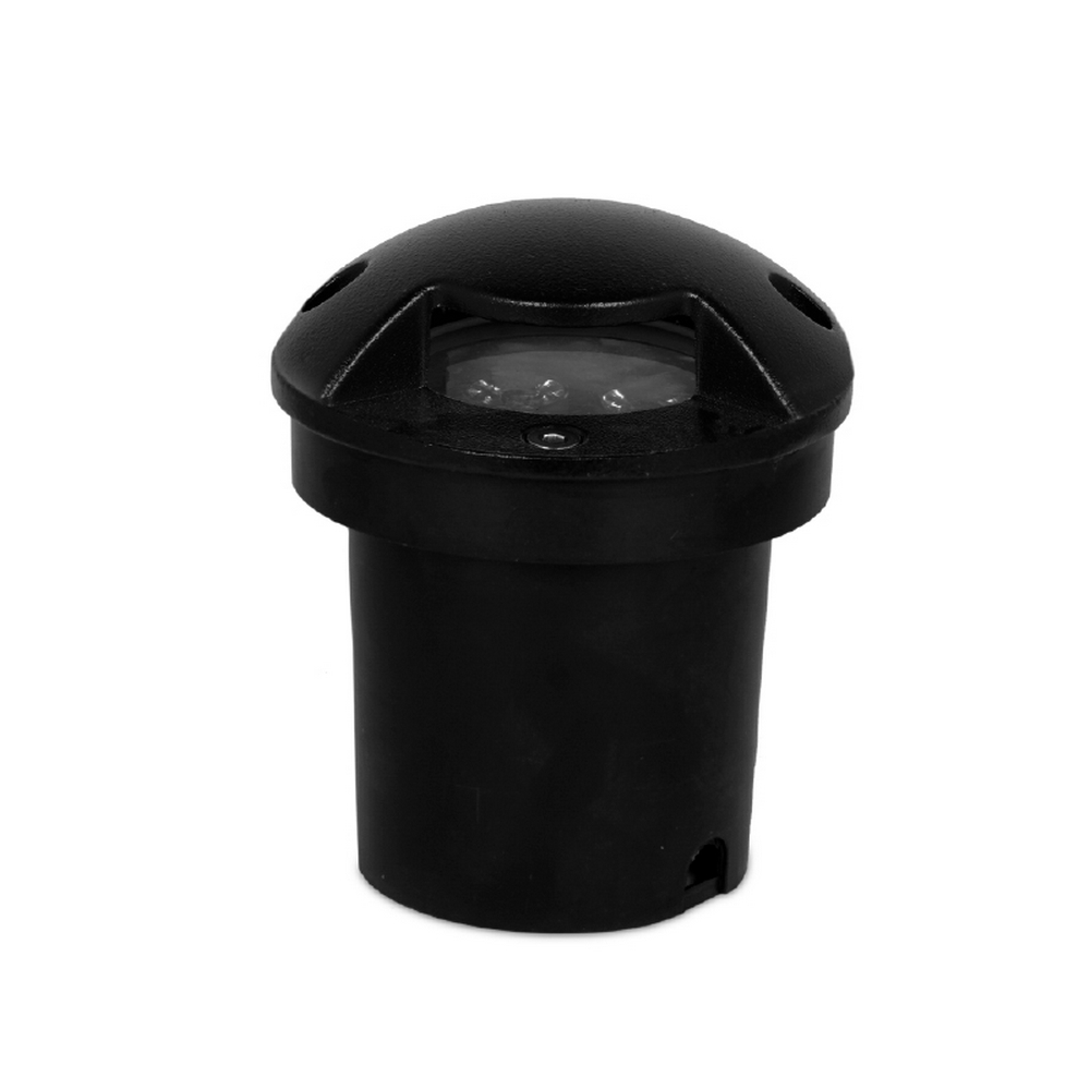 Segnapasso calpestabile Led 5W da incasso Rotondo Doppia emissione Nero IP65 Bianco caldo 3000K Wisdom - Foto 1