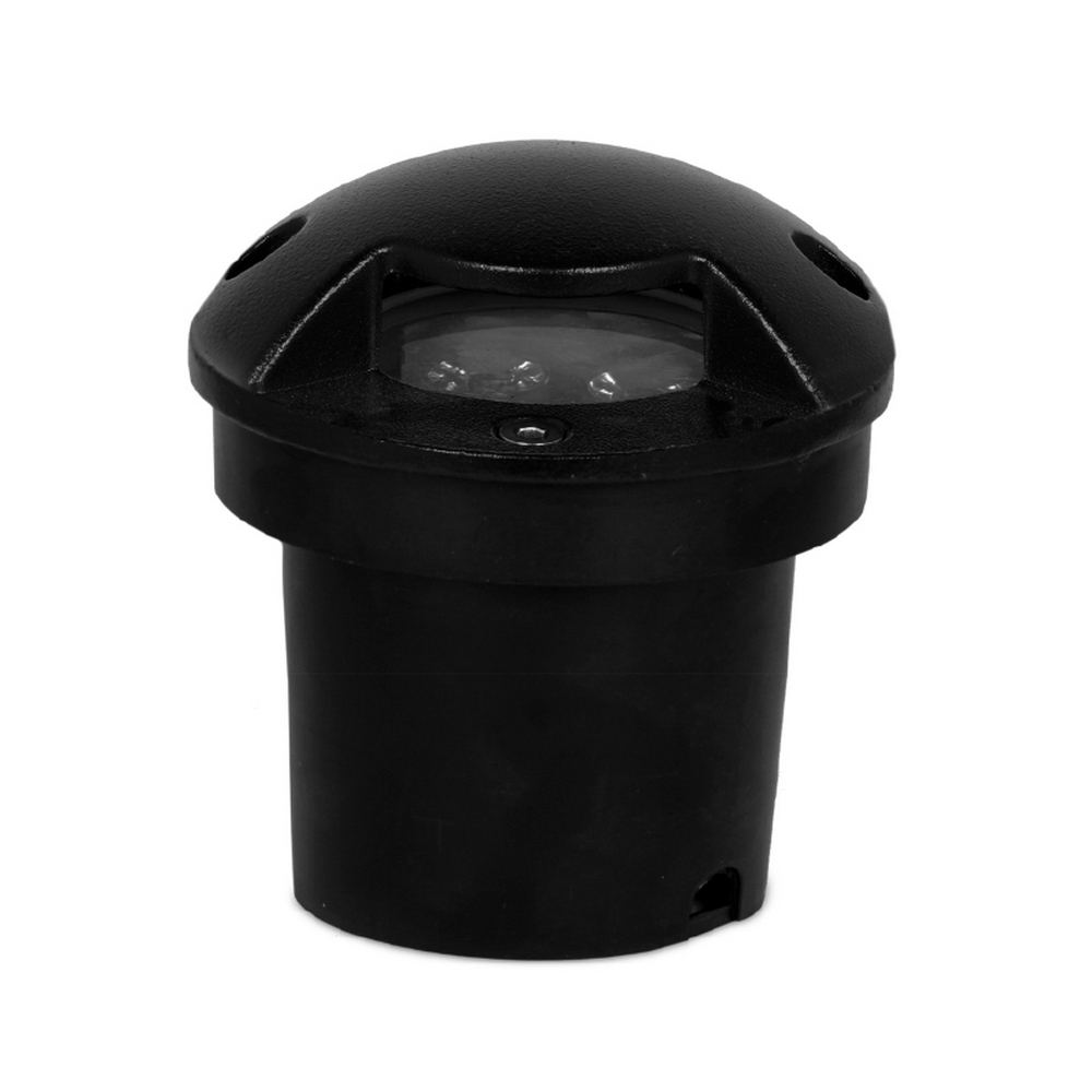 Segnapasso calpestabile Led 7W da incasso Rotondo Doppia emissione Nero IP65 Bianco caldo 3000K Wisdom - Foto 1