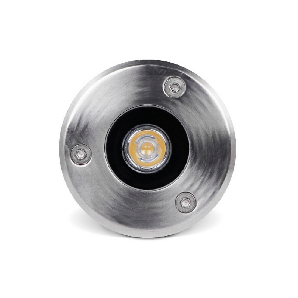 Segnapasso carrabile Led 1W da incasso Rotondo Argento satinato IP65 Bianco caldo 3000K Wisdom - Foto 1
