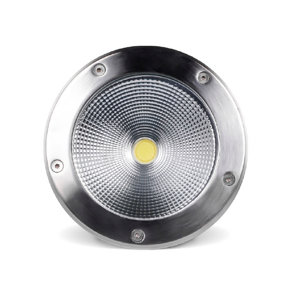 Segnapasso carrabile Led 20W da incasso Rotondo Argento satinato IP65 Bianco freddo 6000K Wisdom - Foto 1