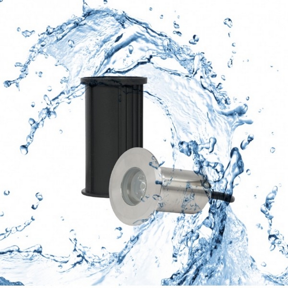 Segnapasso carrabile Led 3W da incasso Rotondo Argento satinato IP68 Bianco caldo 3000K Wisdom - Foto 2